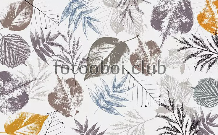 листья, абстракция, арт обои