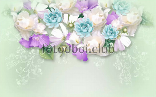 цветы, букет, 3д, 3d, дизайнерские